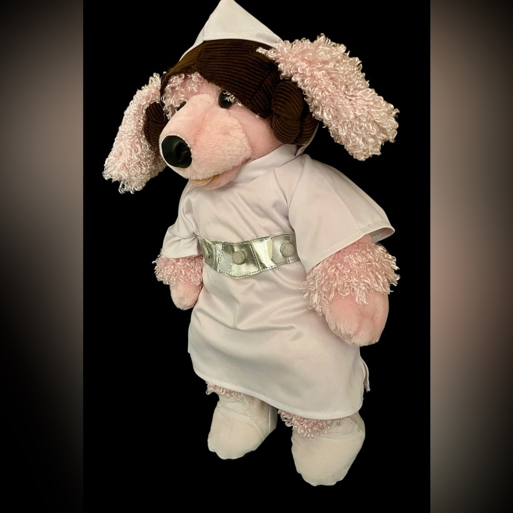 Build-A-Bear Vintage Pink Poodle with Princess Leia's Iconic Star War's Attire - Picture 8 of 11